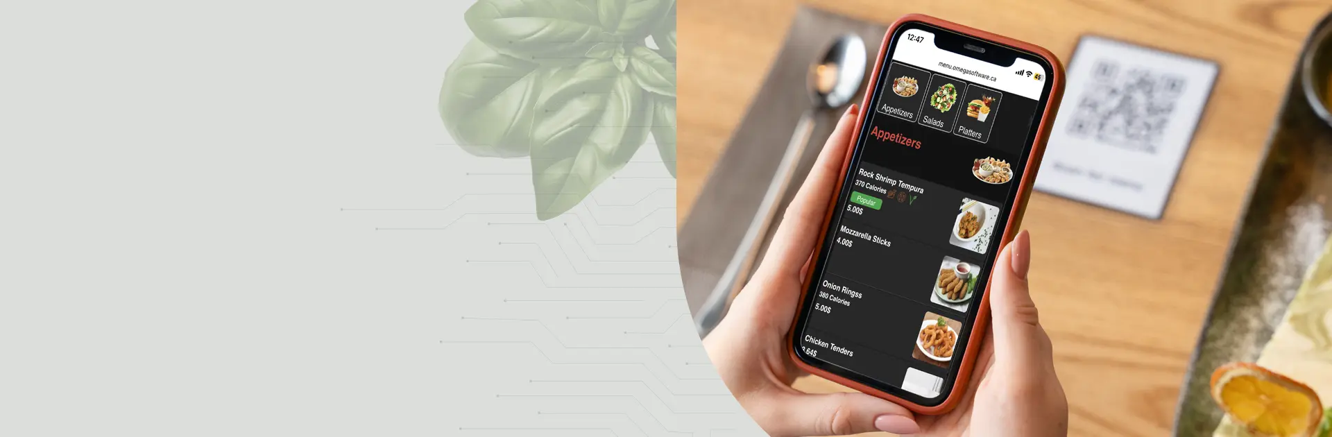 QR Code Digital Menu For Restaurants | Omega Software